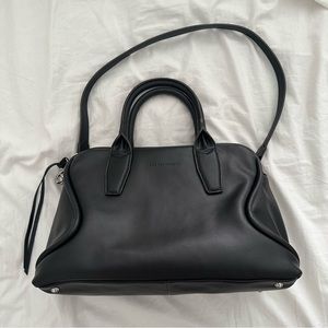 Aimee Kestenberg black shoulder bag silver hardware